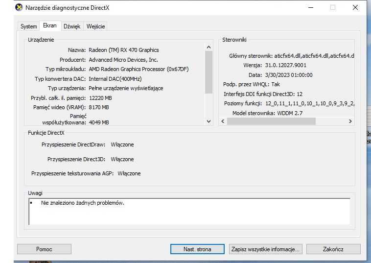 Komputer 8 GB ramu i dyski 256 ssd / 1 tb/ RX 470