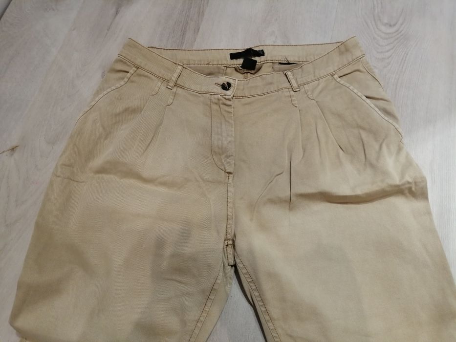 Baggy beż spodnie rozmiar 38