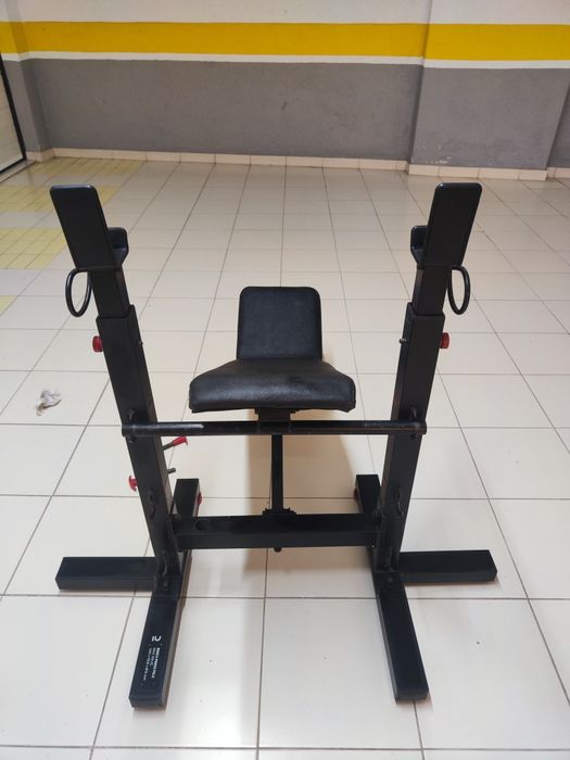 Banco Corenght de Musculação Supino Suportes de Barra Dobráveis