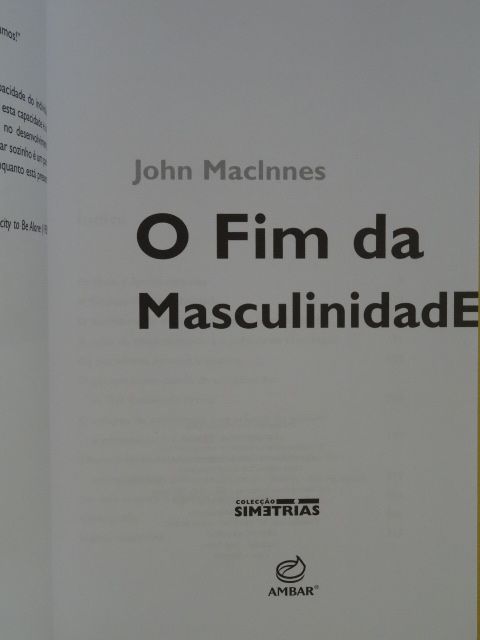 O Fim da Masculinidade de John Macinnes