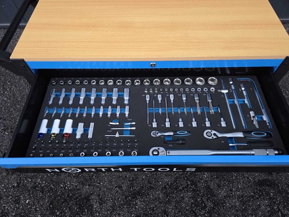 North_Tools - Carrinho de ferramentas com 12 gavetas