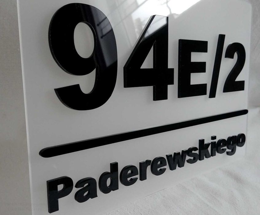 Tabliczka adresowa solarna 3D LED, PROJEKTY GRATIS, idealny prezent