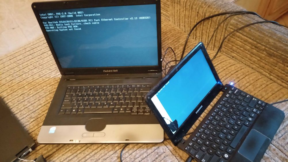Laptopy Samsung nc110 packard bell hp uszkodzone