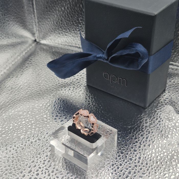 Anel APM Monaco corações rosa