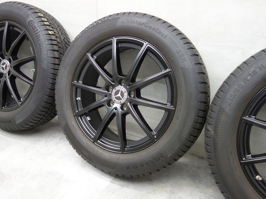 215/60R18 Koła zimowe Mercedes OE GLB GLA Continental jak nowe Tpms runflat