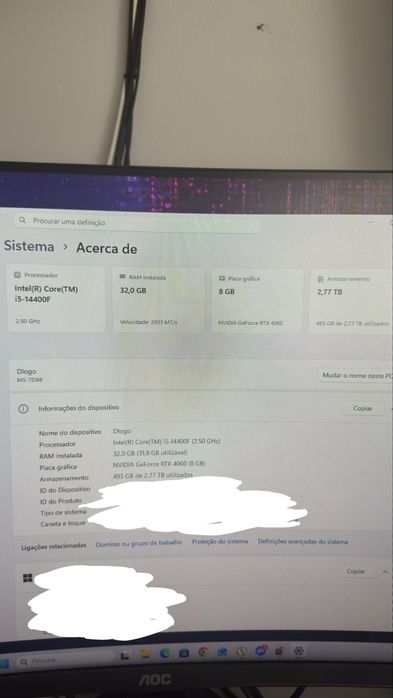 PC Gaming potente e muito bem cuidado, ideal para jogos!
