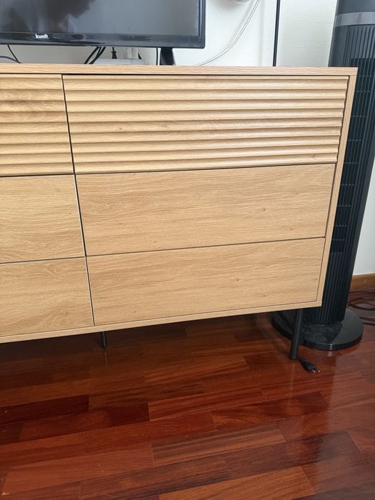 Cómoda de quarto NOVA - 6 gavetas cor madeira natural - klast home - 120x78