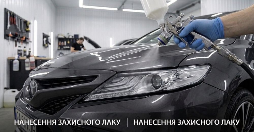 Реставрація фар.Лакування