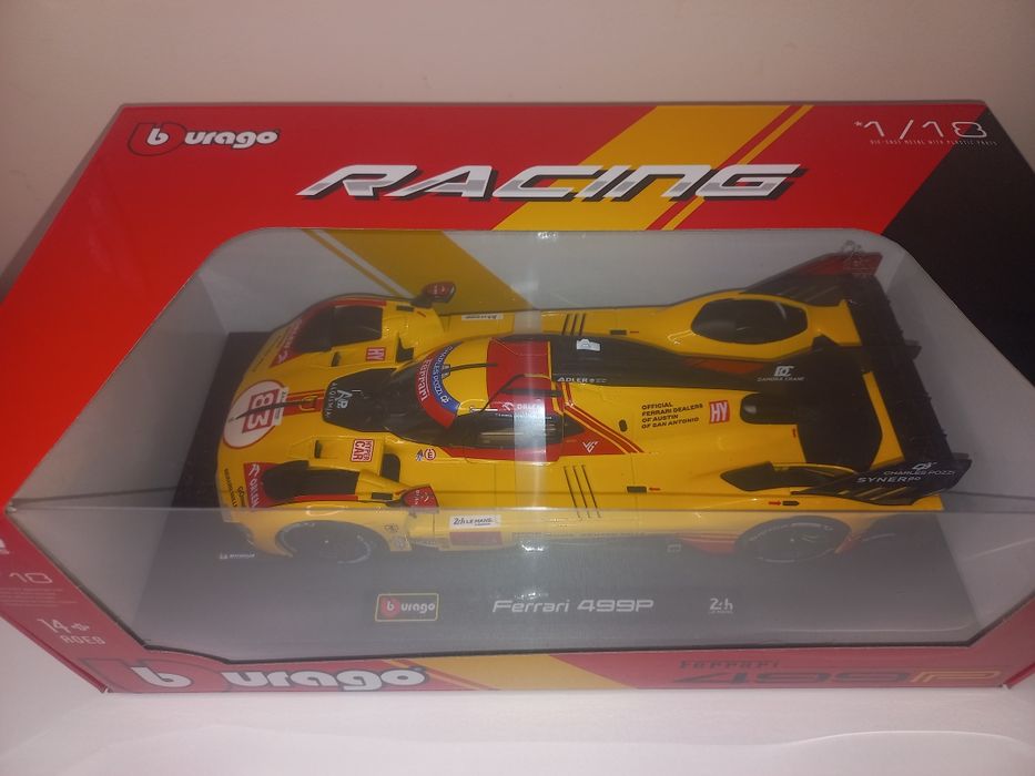 Bburago Ferrari 499P Robert Kubica, 24h Le Mans, skala 1:18.