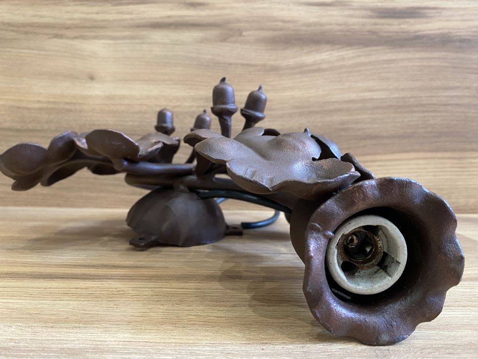 ‼️Ексклюзивний кований світильник  «листя дуба з жолудями»‼️