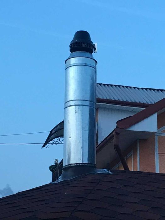 Димосос для котла печі до 30кВт на димарь ф100-150мм до 300°С