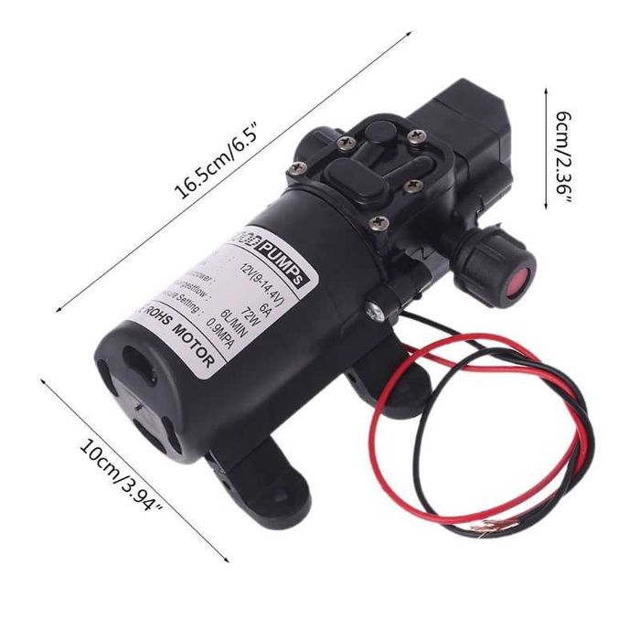 Bomba de água 12v 70w 6l 130 psi