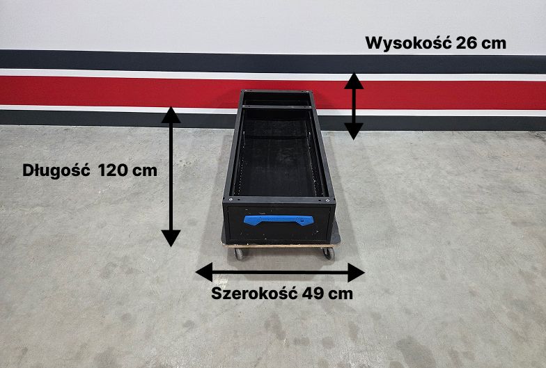 Szuflada dolna podłogowa do busa auta regał samochodowy serwis SORTIMO
