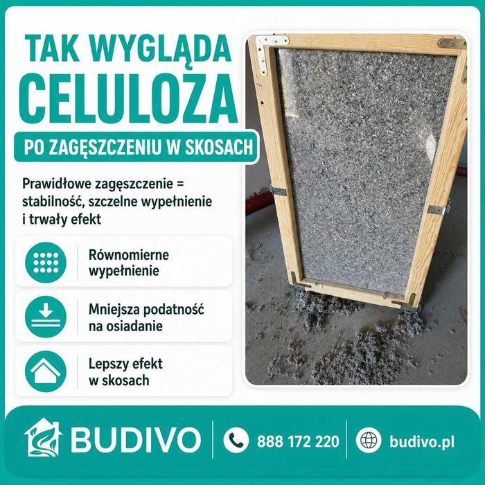 Dębica – Ocieplenie stropu celulozą ISOCELL | szybki termin | BUDIVO