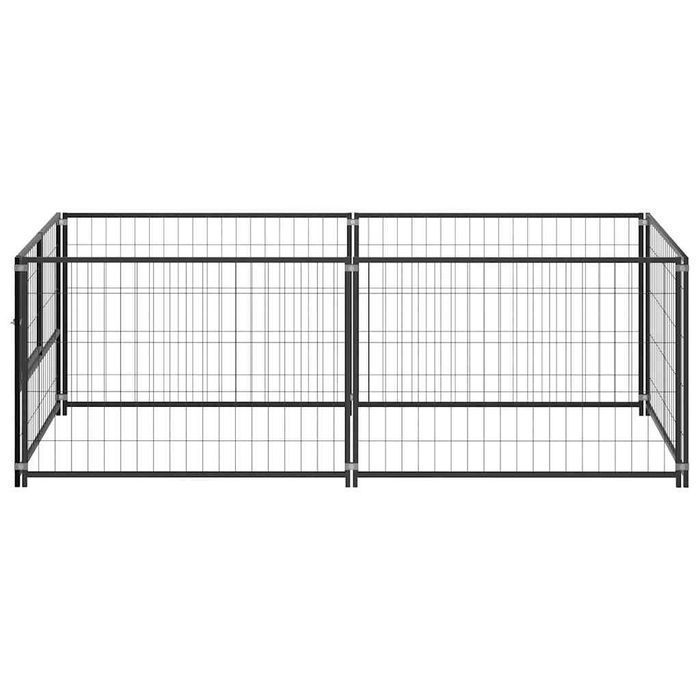 Vidaxl Kojec Dla Psa, Czarny, 200X100X70 Cm, Stalowy