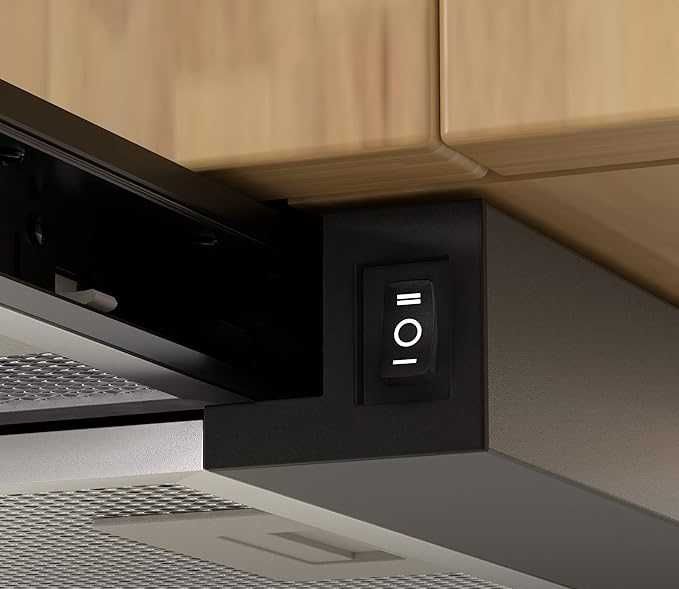 CIARRA CBCB6906D Teleskopowy Okap Kuchenny Pochłaniacz 60 cm 370 m/h