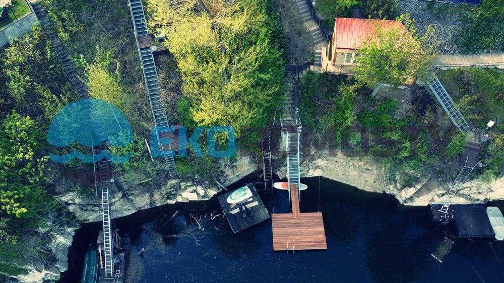 Pomost pływający, platforma pływająca 4x3m - 12mkw z egzot.