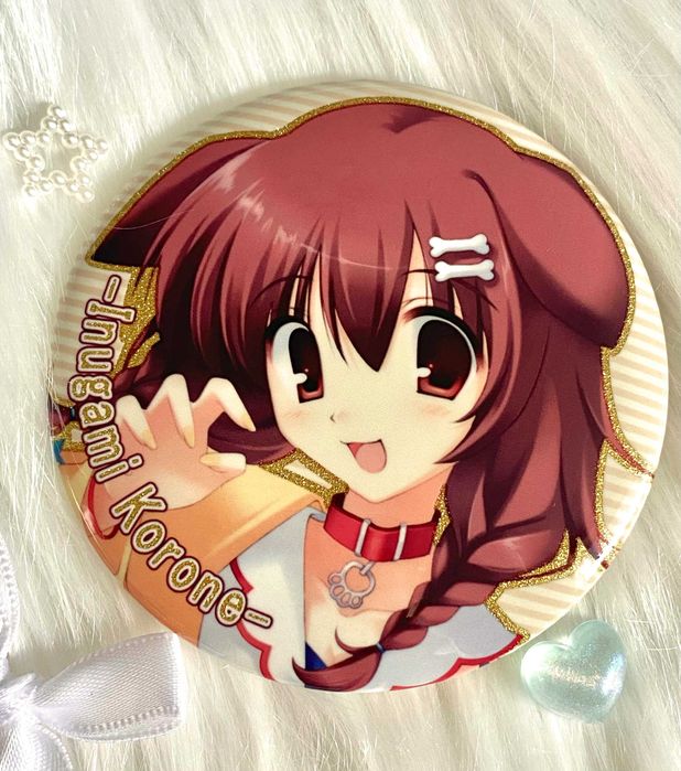 Przypinka 75mm Korone Inugami Hololive