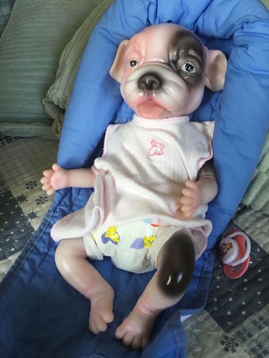 Cachorro reborn ( verdadeiro silicone) Cosdoll