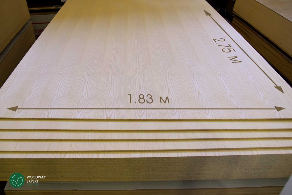 ДСП шпонований  Ясен, Горіх, Дуб, Вільха 2,8х2,07м (шпонированый дсп)