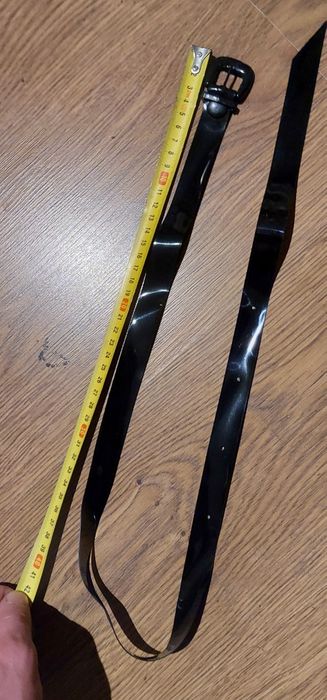 Damski pasek czarny, plastikowy, szerokość 2 cm