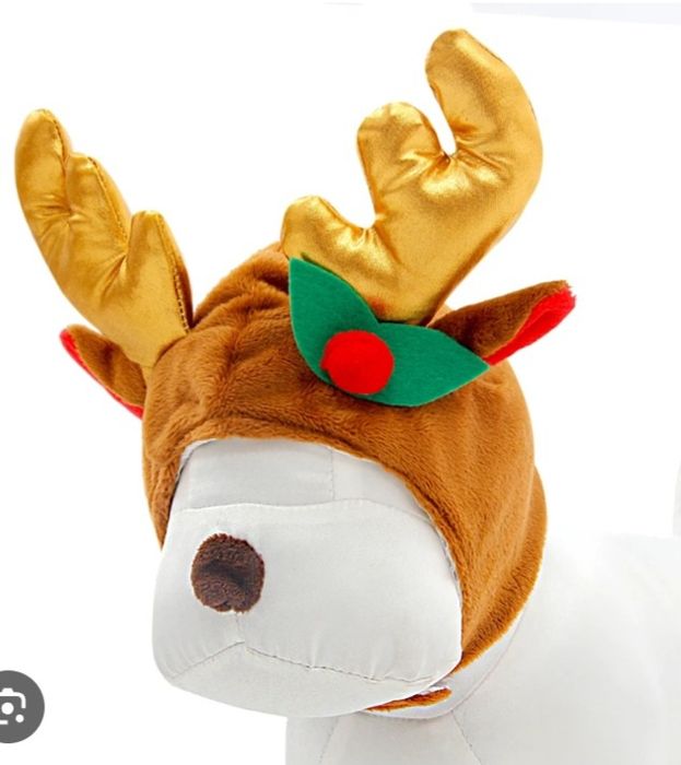 Ткпла шапка оленя для собаки