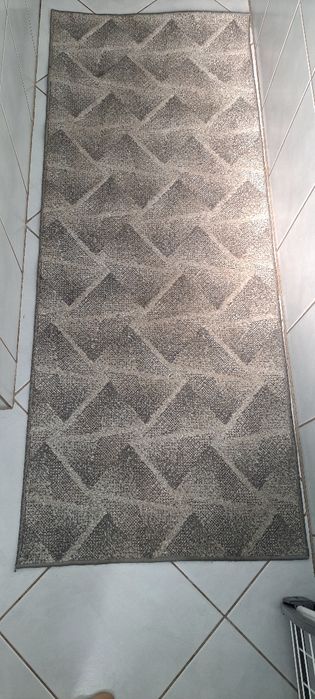 Dywan, chodnik wytłaczany, szary, siwy 170 cm/65 cm