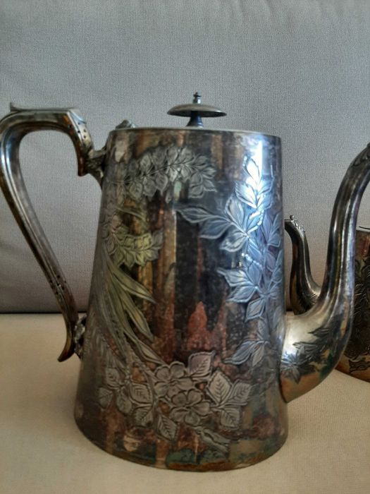 Serviço Chá Sheffield Silver Plated, muito antigo