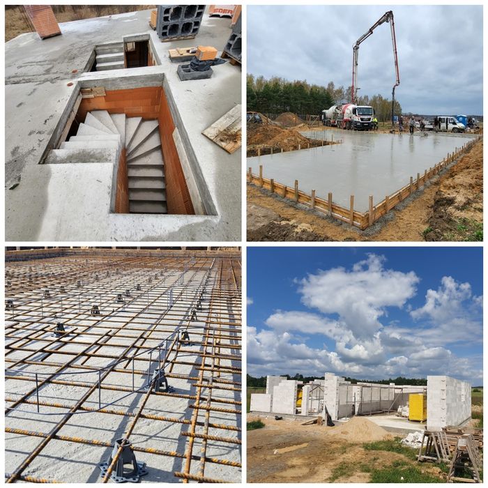 Budowa domów Płyta fundamentowa,  mury, dachy,  Zgorzelec!