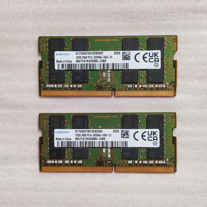Оперативна пам'ять Samsung 32GB DDR4 3200MHz SO-DIMM для ноутбука