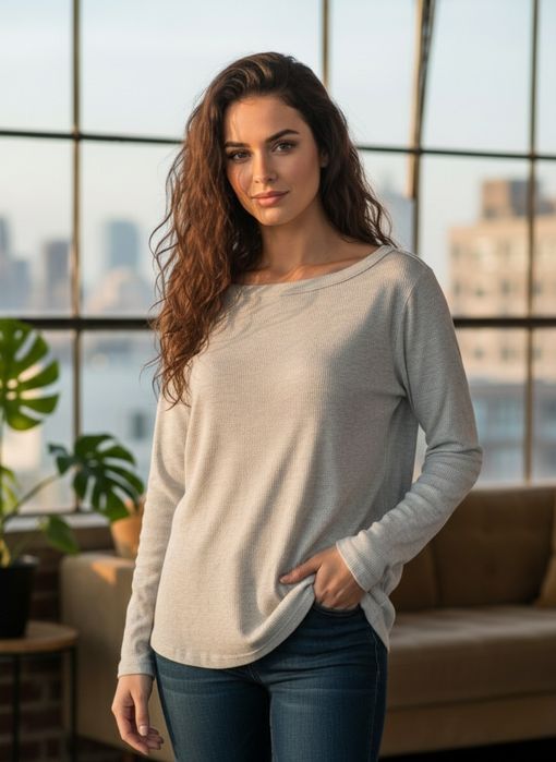 Базовый Лонгслив River Island: Мягкость Хлопка & Идеальный Рубчик