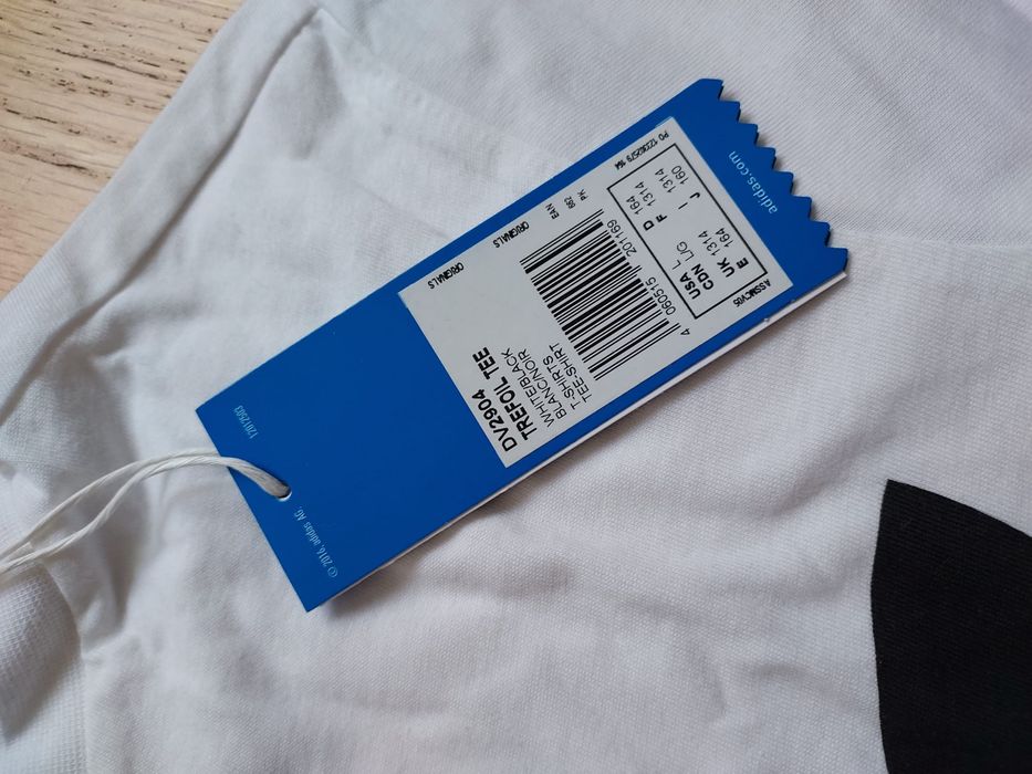 Bluzka z krótkim rękawem tshirt adidas originals biała L 164