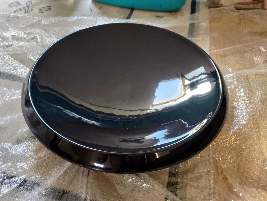 ART DÉCO Prato de Cerâmica Negra estilo Tijela para Centro de Mesa