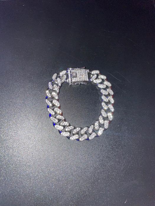 Чоловічий браслет “Cuban link” (айсі стиль)