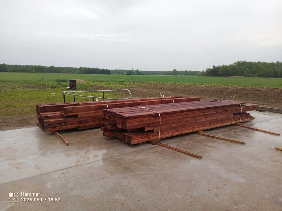 Więźba dachowa, kantówki, łaty, deski szalunkowe, transport