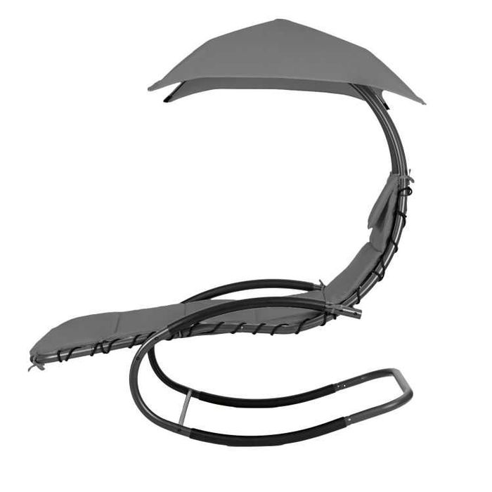 LEŻAK OGRODOWY bujany leżanka / fotel - SZARY