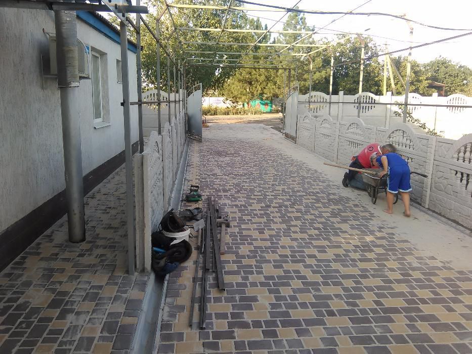 Тротуарная плитка с укладкой