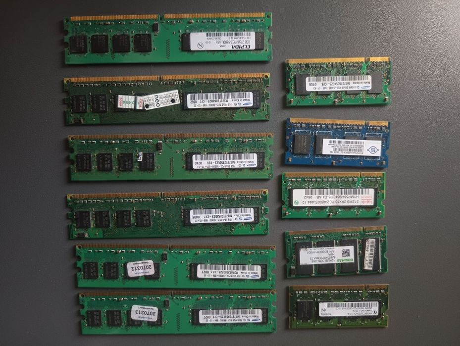 Оперативная память DDR1 DDR2 DDR3 DDR4 НОВАЯ и б/у