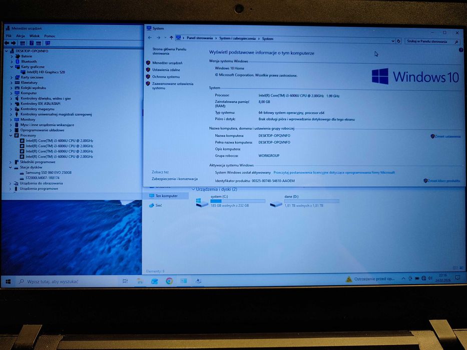 Lenovo 17.3' i3/8GB Ram/256 SSD/2TB HDD/ Win 10