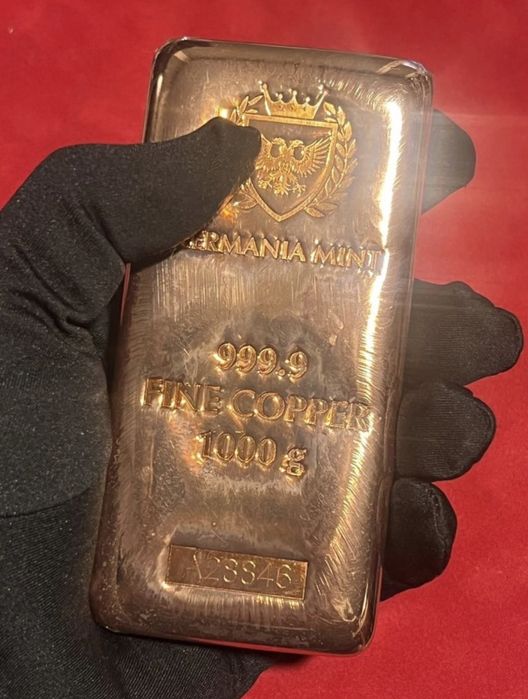 Мідна монета-слиток! GERMANIA MINT. 1000 грам (1 кг) Проба 999,9