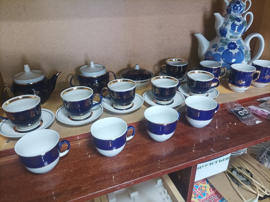 Чайний сервіз кобольтовий на 6 персо