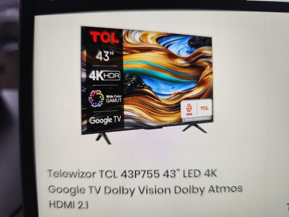 TV TCL 43P755 LED 4K Google TV