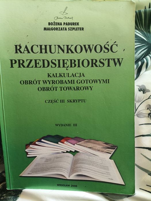 Rachunkowość przedsiębiorstw cz III Bożena Padurek