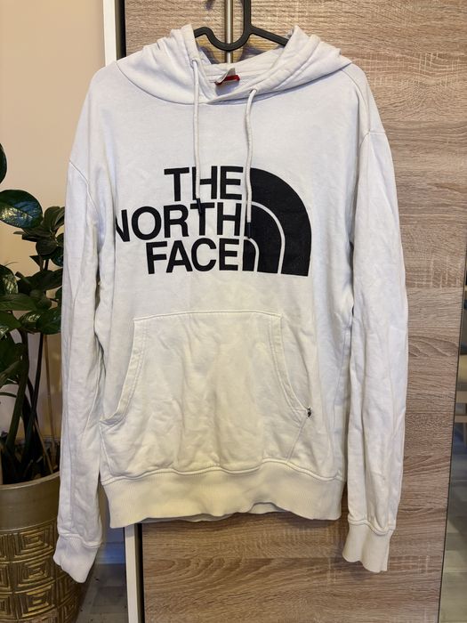 Biała oryginalna bluza z kapturem the north face rozmiar M