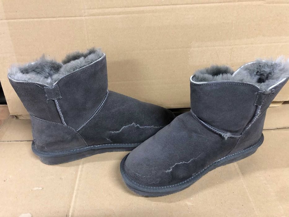 2761 Skórzane Botki Śniegowce Zimowe NICEBAY Mega Ciepłe Wełna 40