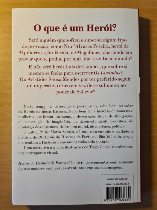 Livro "Heróis da História de Portugal" de Pedro Marta Santos