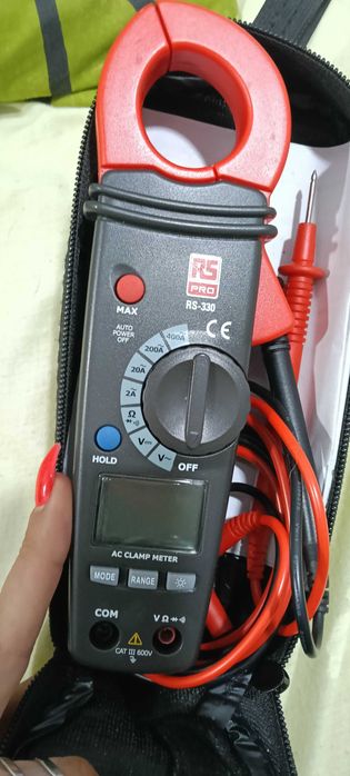 Alicate Amperímetro Digital RS PRO RS-330 Como Novo | Com Bolsa Original