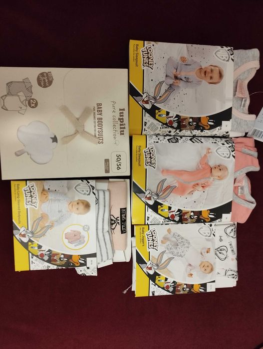 Wielopak body,pajacyki,spodnie,noworodek, dziewczynka, nowe, r.50/56!