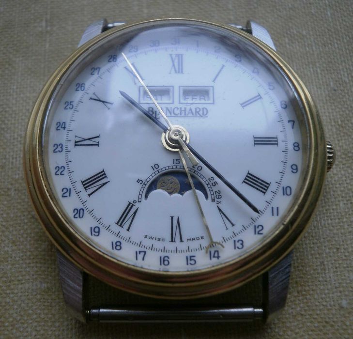 Швейцарские наручные часы календарь BLANCHARD