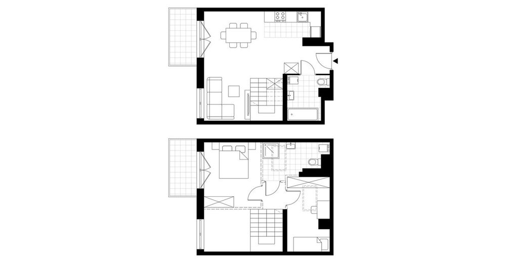 1-pokojowe mieszkanie 65m2 + 2 balkony